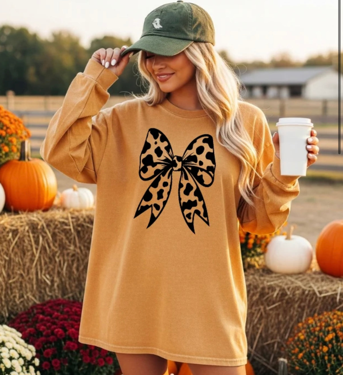 Cow Print Bow