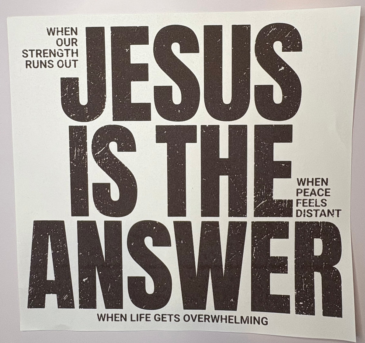 Jesus is the Answer