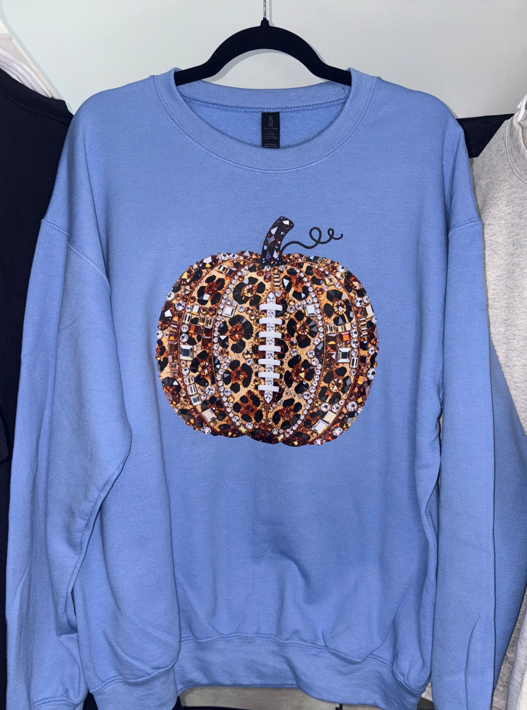 Bling Football Pumpkin Blue (LARGE)