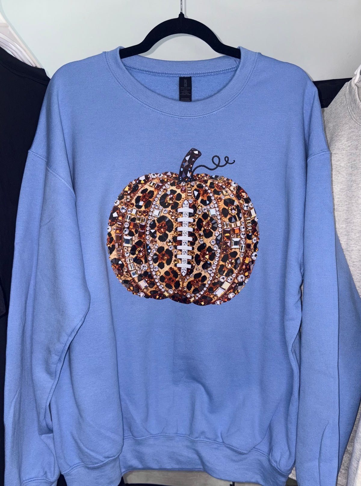 Bling Football Pumpkin Blue (LARGE)