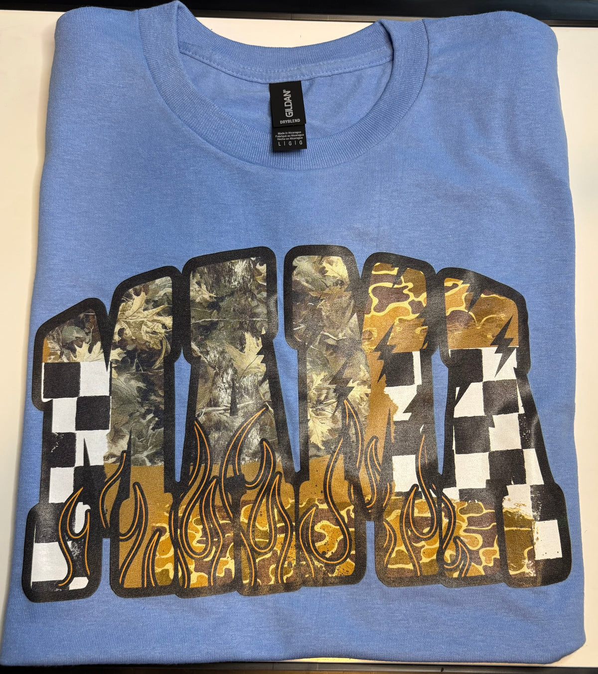 MAMA Camo/Checkered Short Sleeve (LARGE)